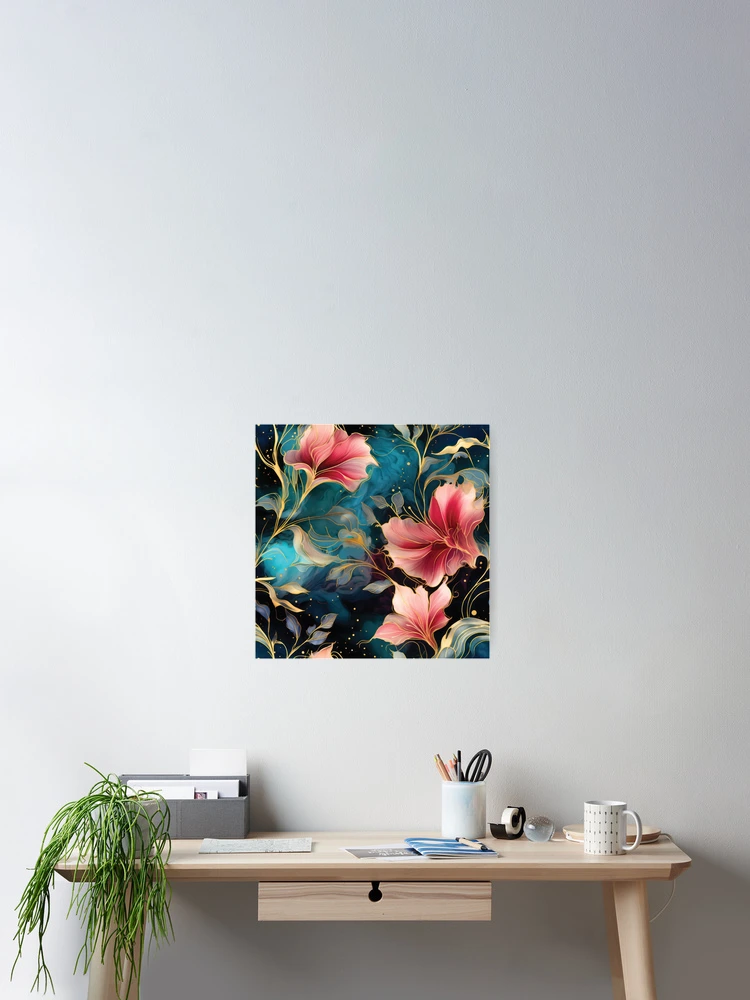 Thumbnail 2 of 3, Poster, Cosmic Floral Pattern designed and sold by GenericsStore.