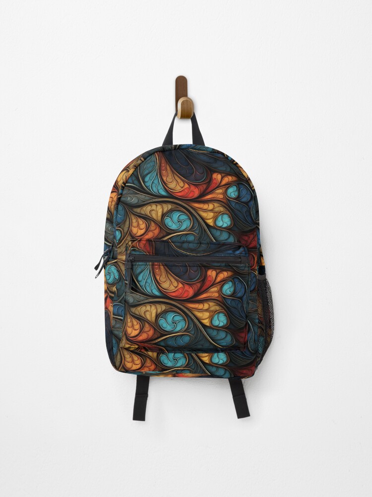 Thumbnail 1 of 3, Backpack, Fractal Pattern designed and sold by SideSignal.