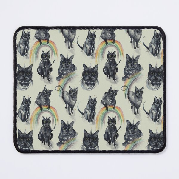 Item preview, UniKitties and Rainbows Pattern designed and sold by Bryony Dingle-Moss Art.