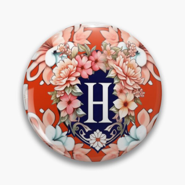Item preview, Fancy floral letter H designed and sold by Roxburylane.