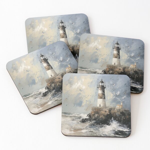 Item preview, Coastal Drama in Brushstrokes designed and sold by SereneArtStudio.