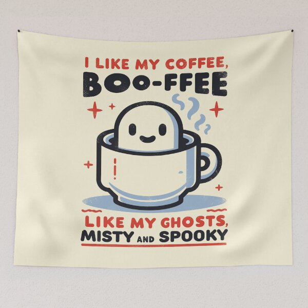 Item preview, I like my coffee boo-ffee, like my ghosts, Mysty and Spooky designed and sold by RafaelLima7.