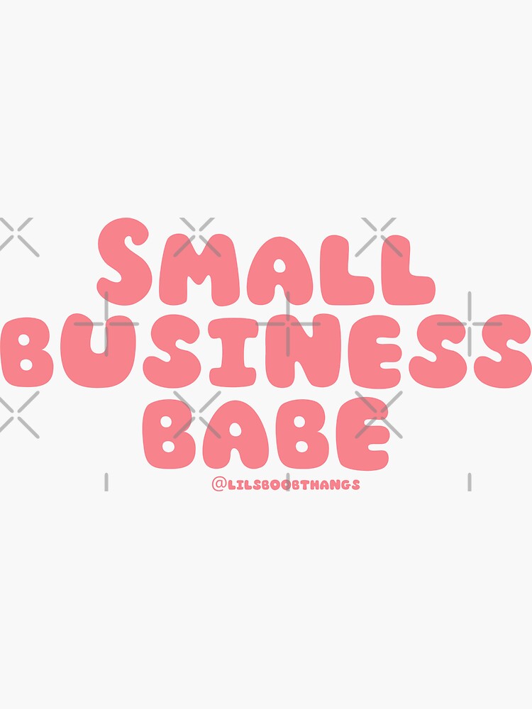 Thumbnail 3 of 3, Sticker, Small business babe, 11a | @lilsboobthangs designed and sold by lilsboobthangs.