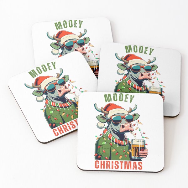 Item preview, Mooey Christmas Highland Cow: Light Santa Hat T-Shirt designed and sold by PiXilustratoArt.