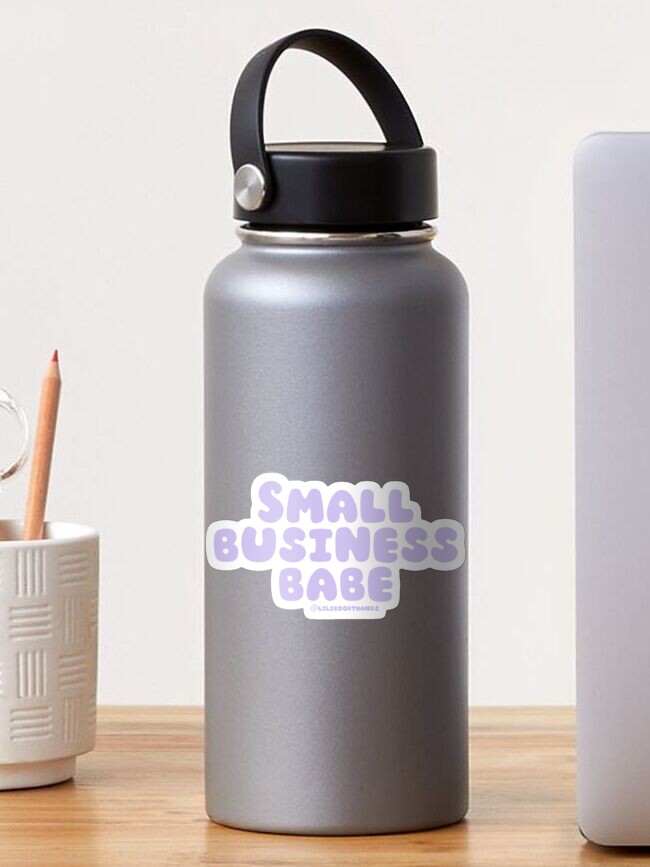 Thumbnail 1 of 3, Sticker, Small business babe, 13a | @lilsboobthangs designed and sold by lilsboobthangs.