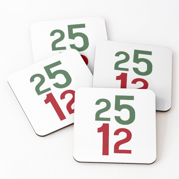 Item preview, 25 12 Numbers Christmas Day Red and Green designed and sold by OneThreeSix.