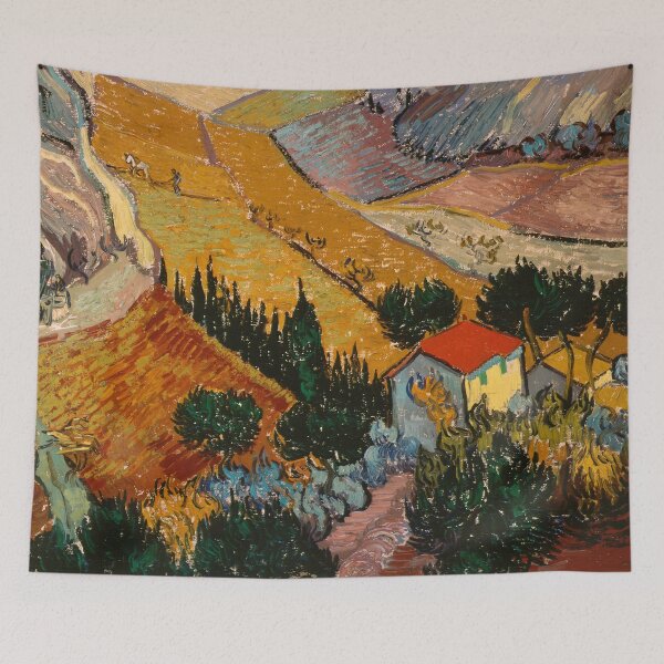 Item preview, Van Gogh - Landscape with House and Ploughman designed and sold by Suzana Djordjevic.