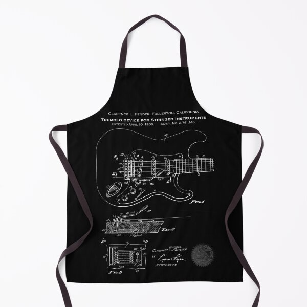 Item preview, 1956 Stratocaster Guitar Patent Office Drawing tremolo bar designed and sold by Peter P @ MedleyMerch.