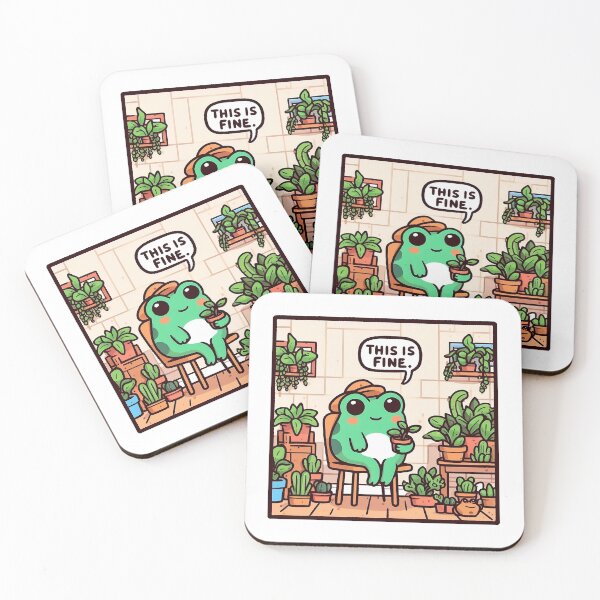 Item preview, This is fine, this is heaven.  designed and sold by QuickSticker.