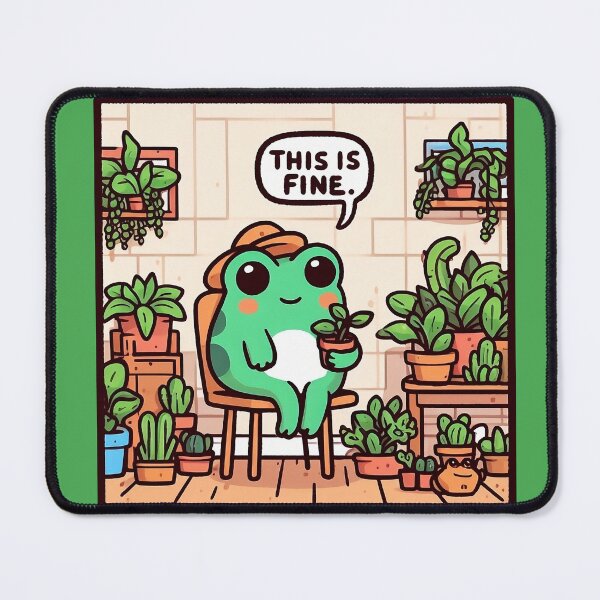 Item preview, This is fine, this is heaven. designed and sold by QuickSticker.