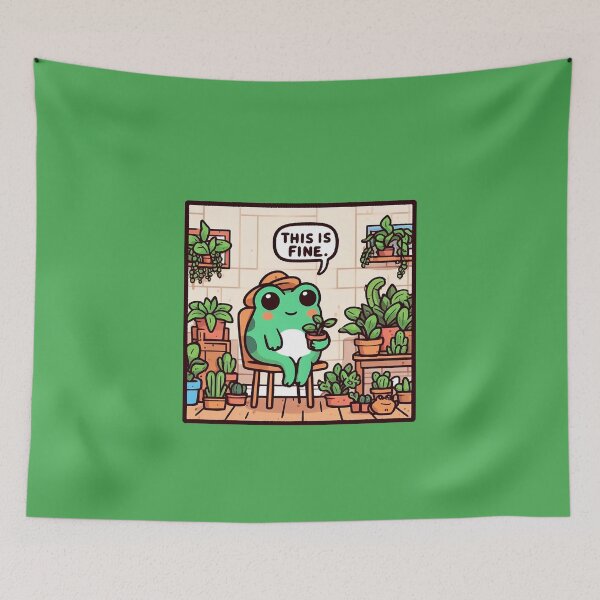 Item preview, This is fine, this is heaven.  designed and sold by QuickSticker.