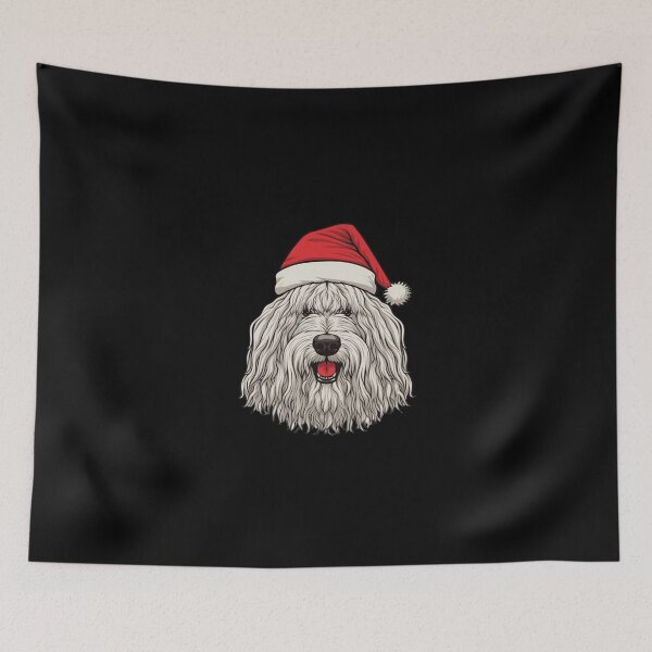 Item preview, Kawaii Komondor Christmas designed and sold by CUTEDOGGIEZ.