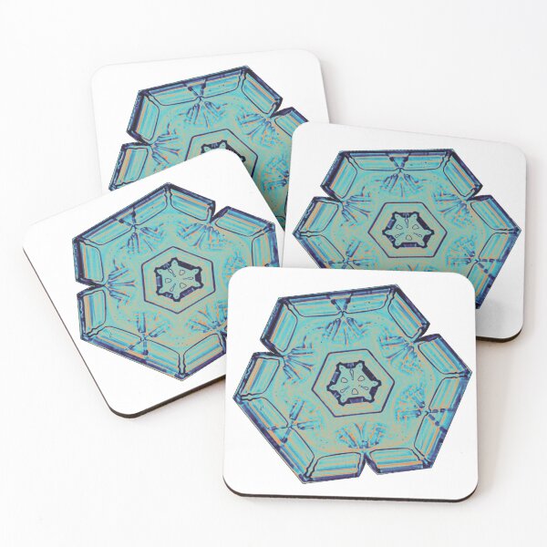 Item preview, Wilson Bentley Tabular Snowflake - 948, in Caribbean designed and sold by DreamingBeetle.