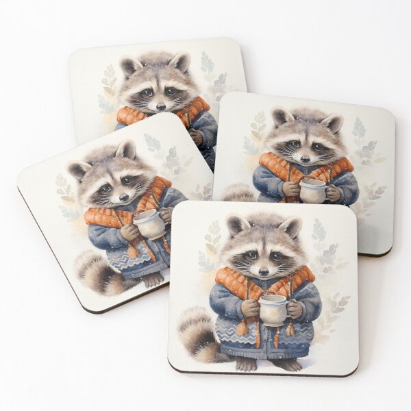 Item preview, Raccoon's Tea Break designed and sold by LittleLuvies.