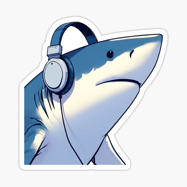 Funny Shark Playing Video Games Gamer Boys | Sticker