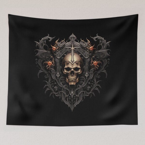 Item preview, Goth style skull designed and sold by TraceDessiner.