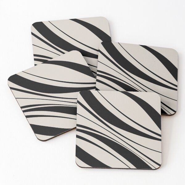 Item preview, Wavy Illustration Design Black and Beige 16 designed and sold by PAPER MOON art & design.