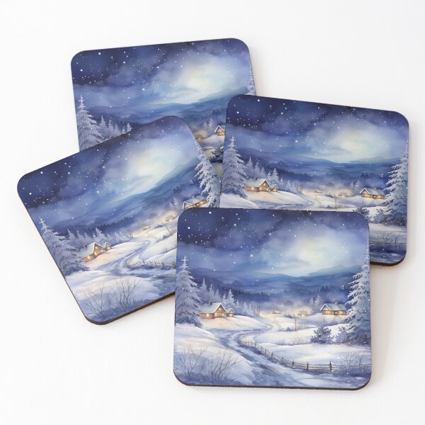 Item preview, Winter landscape, Christmas, New year night designed and sold by iclipart.