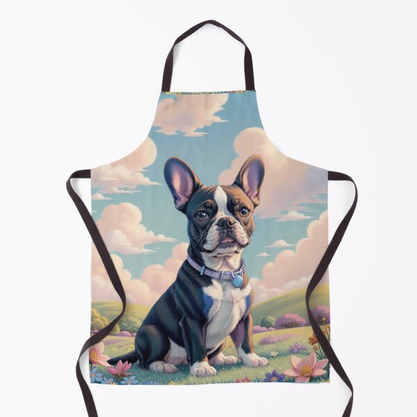 Item preview, Adorable surreal artwork of a black french bulldog in cloudy enviroment designed and sold by Tio-Tecun.