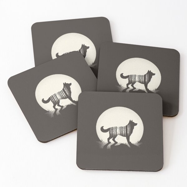 Item preview, Enigmatic Dog Silhouette in Woods designed and sold by Doddlaix.