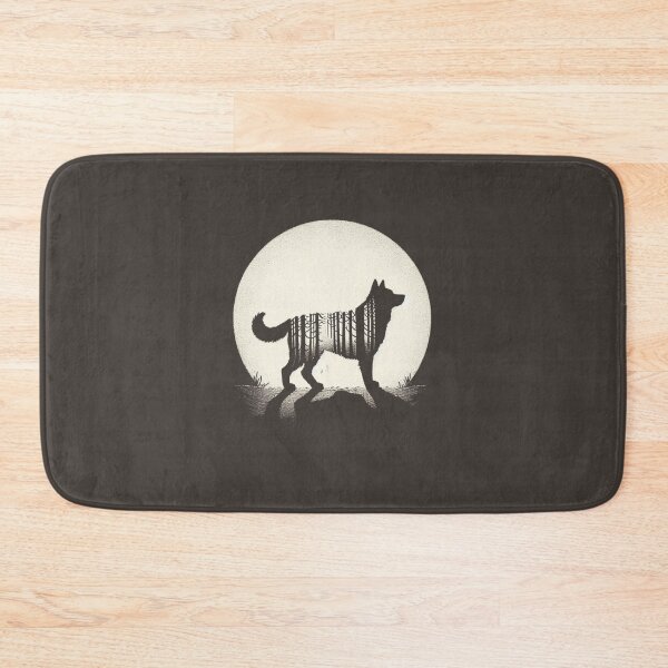 Item preview, Enigmatic Dog Silhouette in Woods designed and sold by Doddlaix.