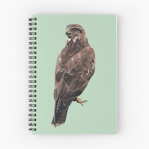 Item preview, B is for Buzzard,Buzzard Artwork – Majestic Bird of Prey Illustration and Woodland Wildlife Design designed and sold by PrettylittlepastelUk.