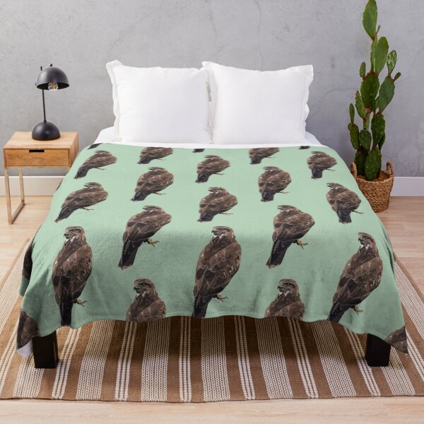 Item preview, B is for Buzzard,Buzzard Artwork – Majestic Bird of Prey Illustration and Woodland Wildlife Design designed and sold by PrettylittlepastelUk.