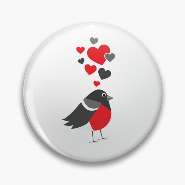 Item preview, Cute Bullfinch With Hearts designed and sold by eternallygifted.