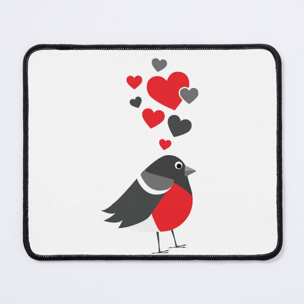 Item preview, Cute Bullfinch With Hearts designed and sold by eternallygifted.