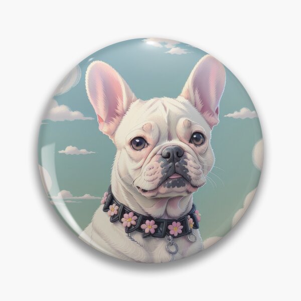 Item preview, White french bulldog artwork designed and sold by Tio-Tecun.