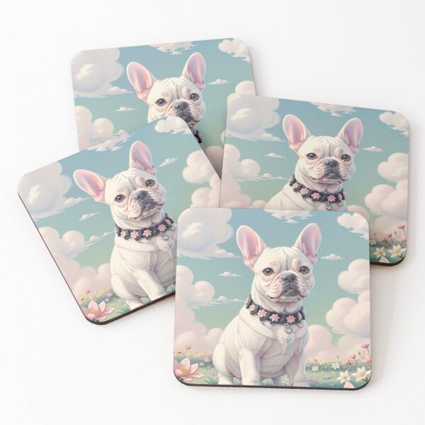 Item preview, White french bulldog artwork designed and sold by Tio-Tecun.