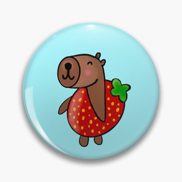 Item preview, Cute Capybara Strawberry  designed and sold by Sunartly.