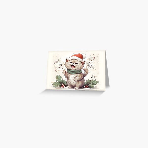 Artikel-Vorschau von Katze singt Weihnachtslieder, designt und verkauft von Miss-Lofi.