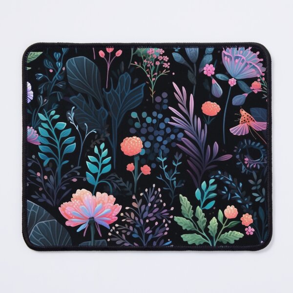 Item preview, Gothic Neon Fern Nature Witchy Wallpaper Colorful Pattern designed and sold by bennievee.