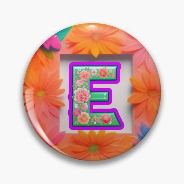 Item preview, Colorful paint floral E designed and sold by Roxburylane.