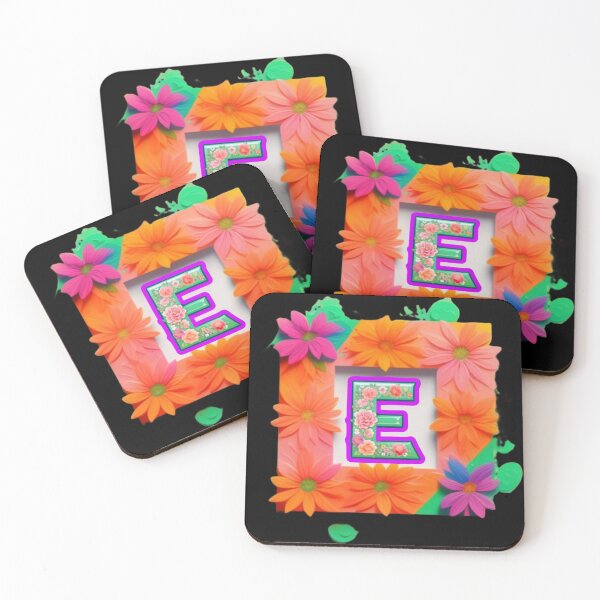 Item preview, Colorful paint floral E designed and sold by Roxburylane.