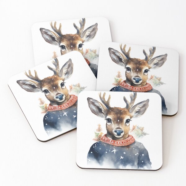 Item preview, Cute Christmas Xmas Deer Festive Mood Seasonal Greetings designed and sold by OliveAndSnow.