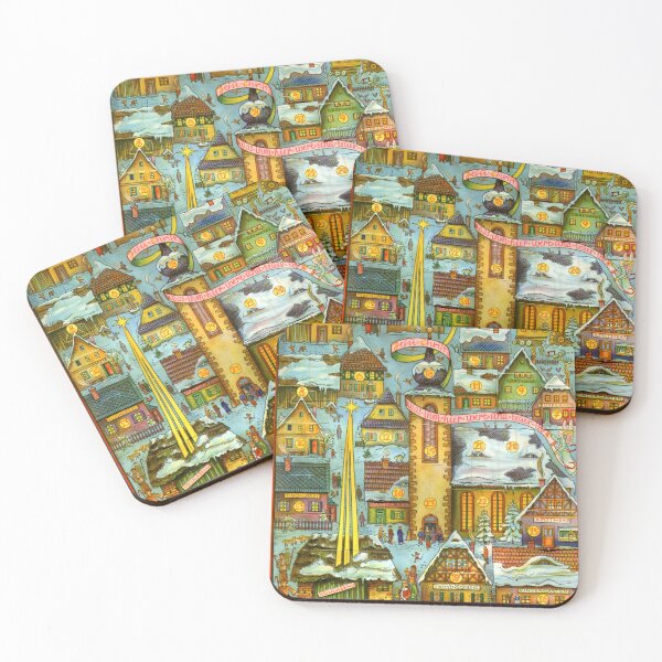 Item preview, Vintage German Christmas card/ advent Kalendar / Christmas village advent card calendar designed and sold by LaundrySalt.
