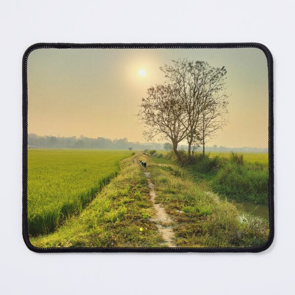 Item preview, Bright Green Rice Fields in Rainy Season designed and sold by EnjoYarty.