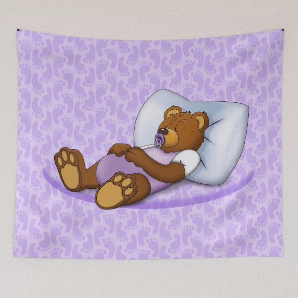 Item preview, Sleeping Ted - Lilac designed and sold by ifourdezign.