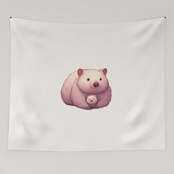 Item preview, Wombat Family Illustration - Heartwarming Art Collection designed and sold by Doddlaix.