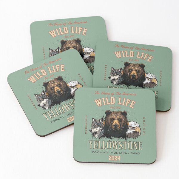 Item preview, Yellowstone National park Vintage Design designed and sold by WanderQuestCo.