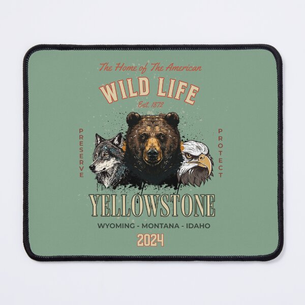 Item preview, Yellowstone National park Vintage Design designed and sold by WanderQuestCo.
