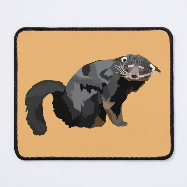 Item preview, B is for Binturong,Binturong Illustration – Curious and Unique Southeast Asian Mammal Artwork designed and sold by PrettylittlepastelUk.