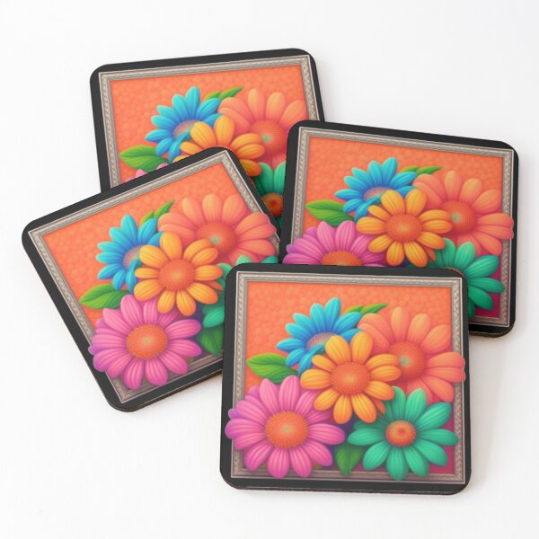 Item preview, Colorful neon flowers  designed and sold by Roxburylane.