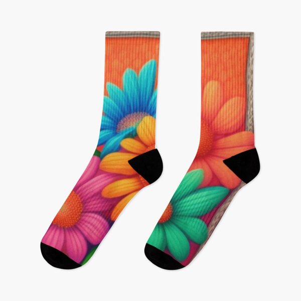 Item preview, Colorful neon flowers  designed and sold by Roxburylane.
