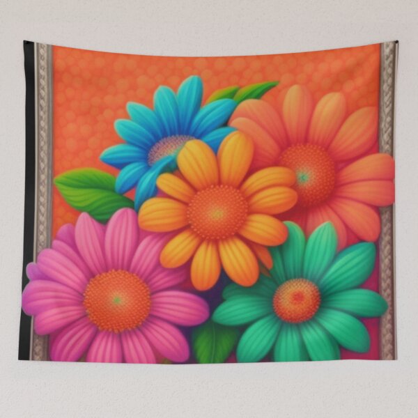 Item preview, Colorful neon flowers  designed and sold by Roxburylane.