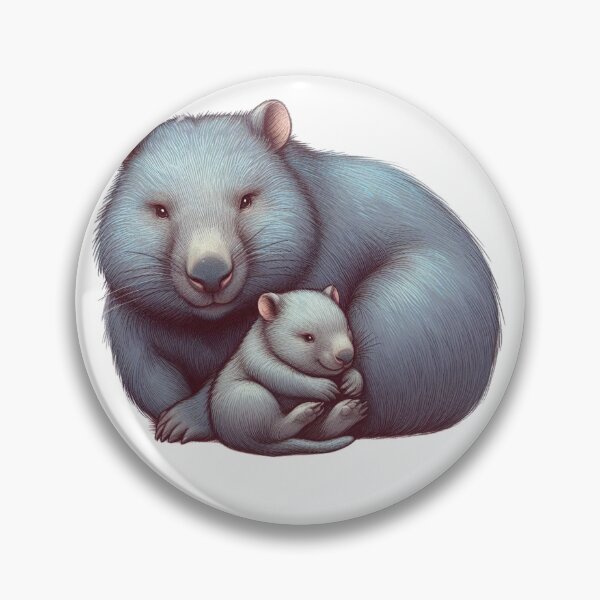 Item preview, Charming Wombat Clan - Whimsical Art Delight designed and sold by Doddlaix.