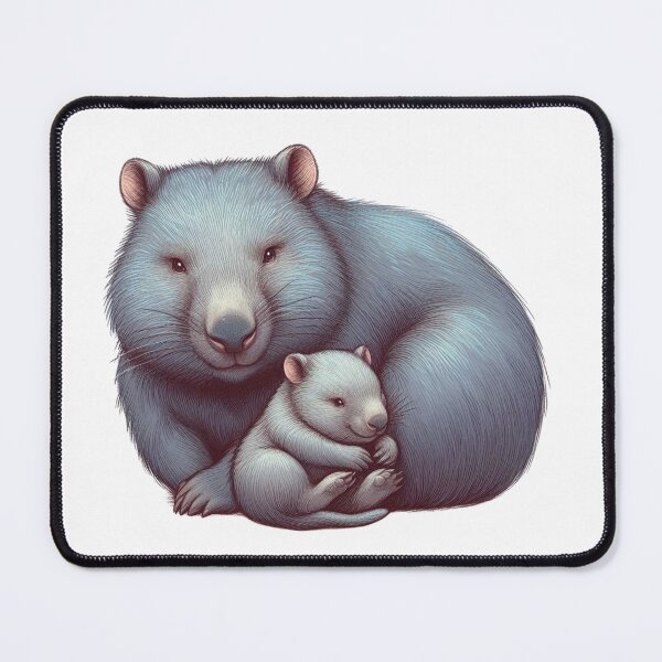 Item preview, Charming Wombat Clan - Whimsical Art Delight designed and sold by Doddlaix.