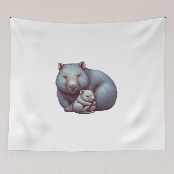 Item preview, Charming Wombat Clan - Whimsical Art Delight designed and sold by Doddlaix.